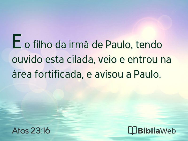 Atos 23:16 em imagem para compartilhar
