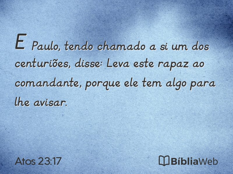 Atos 23:17 em imagem para compartilhar