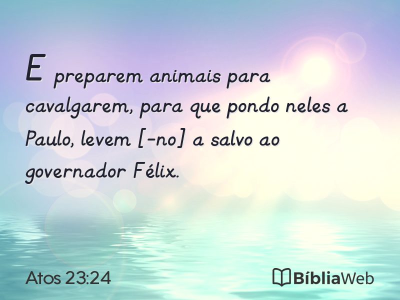 Atos 23:24 em imagem para compartilhar