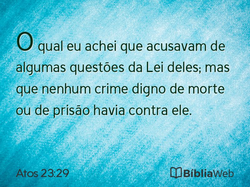 Atos 23:29 em imagem para compartilhar