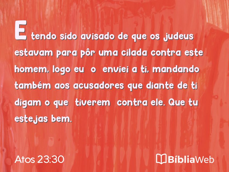 Atos 23:30 em imagem para compartilhar