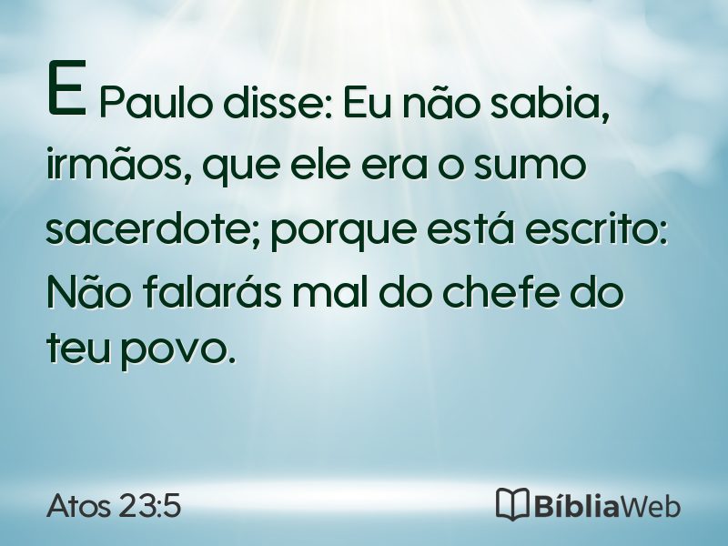 Atos 23:5 em imagem para compartilhar