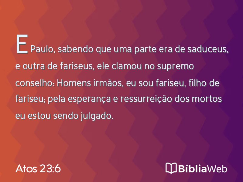 Atos 23:6 em imagem para compartilhar