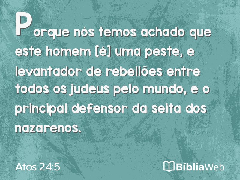 Atos 24:5 em imagem para compartilhar