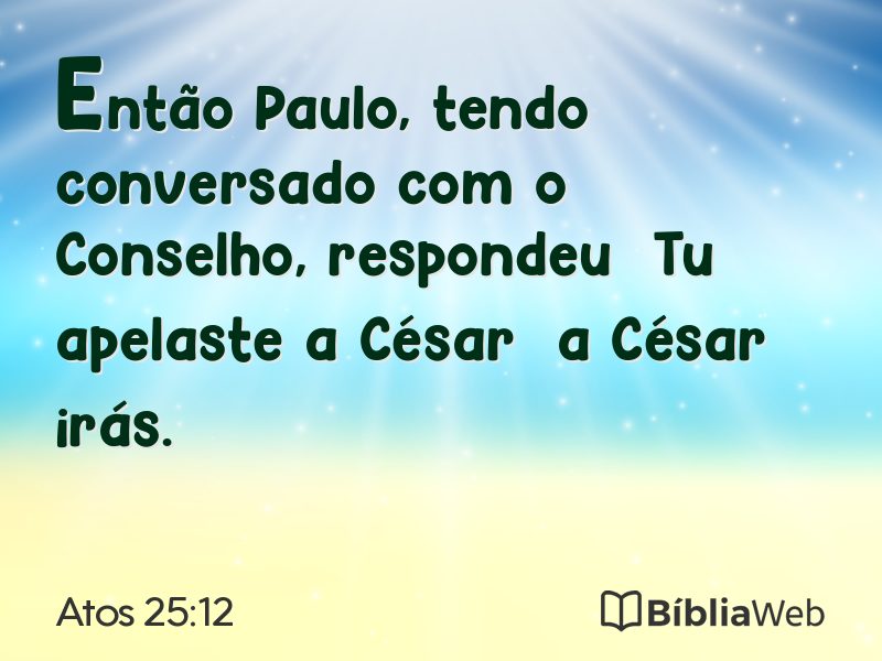 Atos 25:12 em imagem para compartilhar