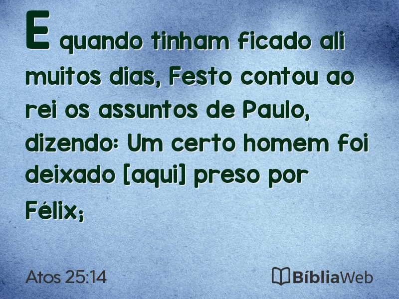 Atos 25:14 em imagem para compartilhar