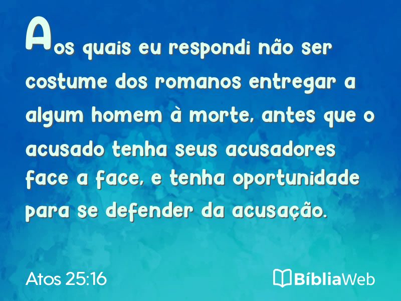 Atos 25:16 em imagem para compartilhar