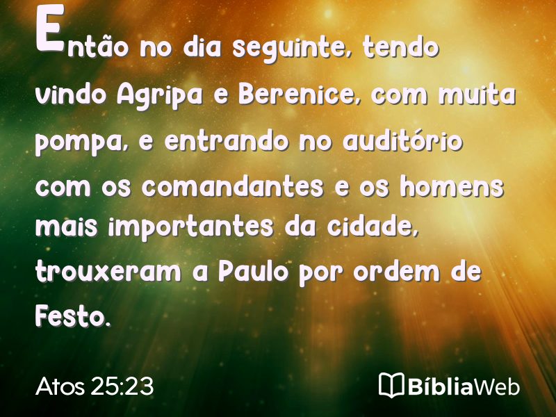 Atos 25:23 em imagem para compartilhar