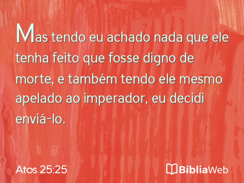 Atos 25:25 em imagem para compartilhar