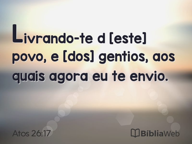 Atos 26:17 em imagem para compartilhar