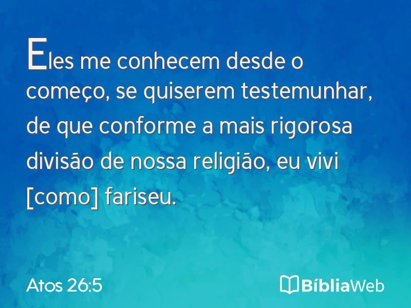Atos 26:5 em imagem para compartilhar