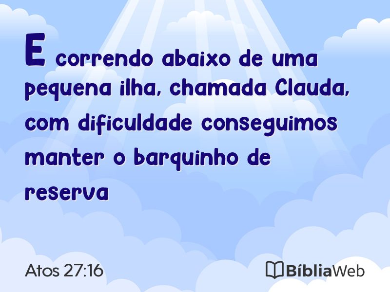 Atos 27:16 em imagem para compartilhar