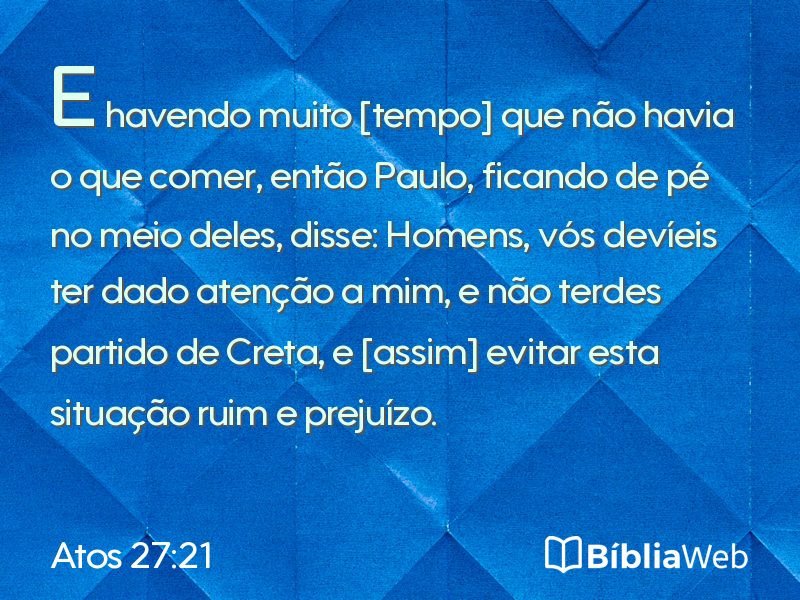 Atos 27:21 em imagem para compartilhar