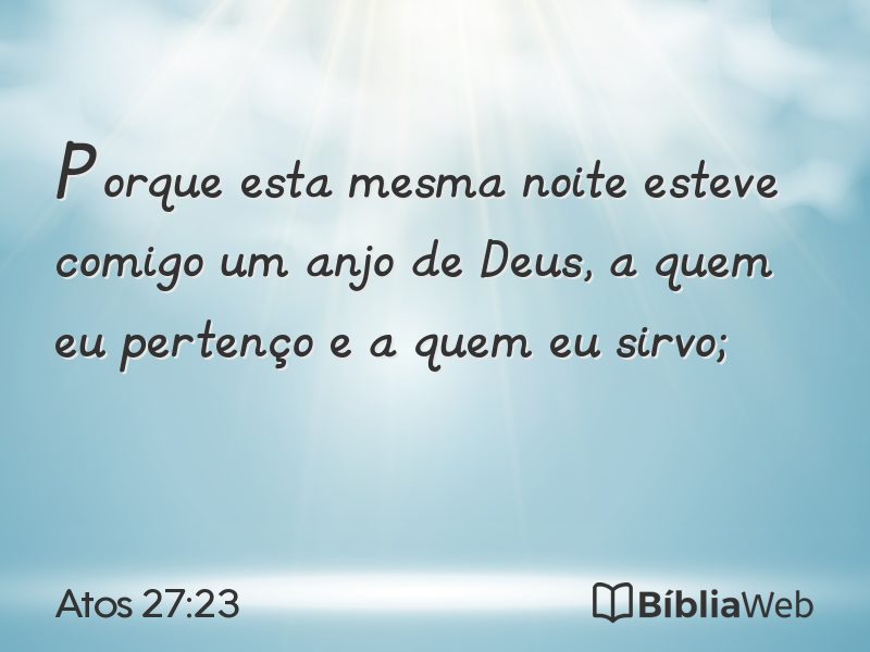 Atos 27:23 em imagem para compartilhar