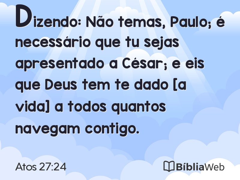 Atos 27:24 em imagem para compartilhar