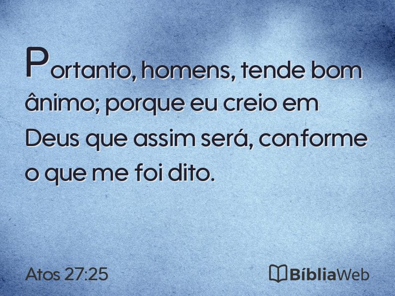 Atos 27:25 em imagem para compartilhar