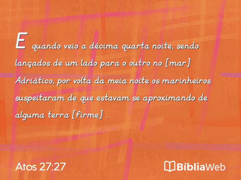 Atos 27:27 em imagem para compartilhar
