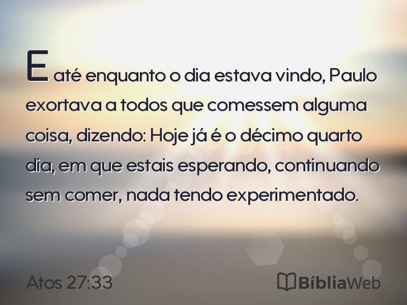 Atos 27:33 em imagem para compartilhar