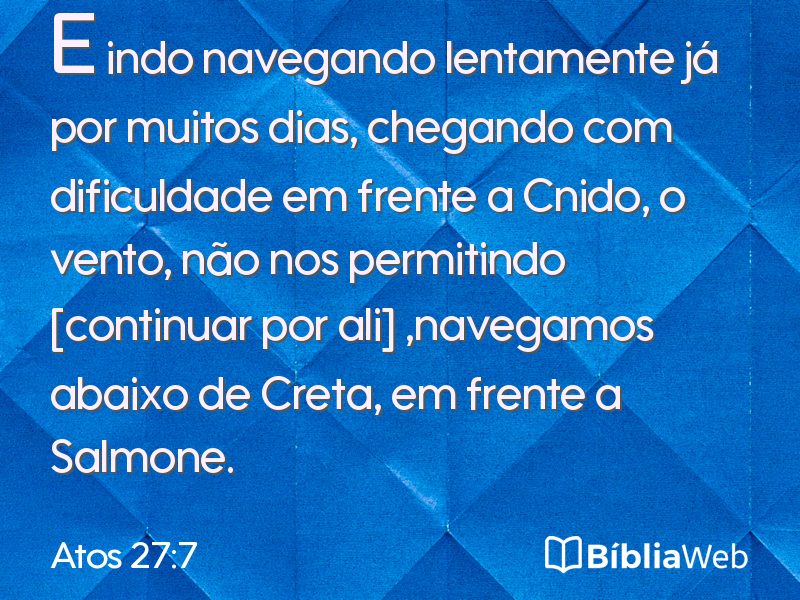 Atos 27:7 em imagem para compartilhar