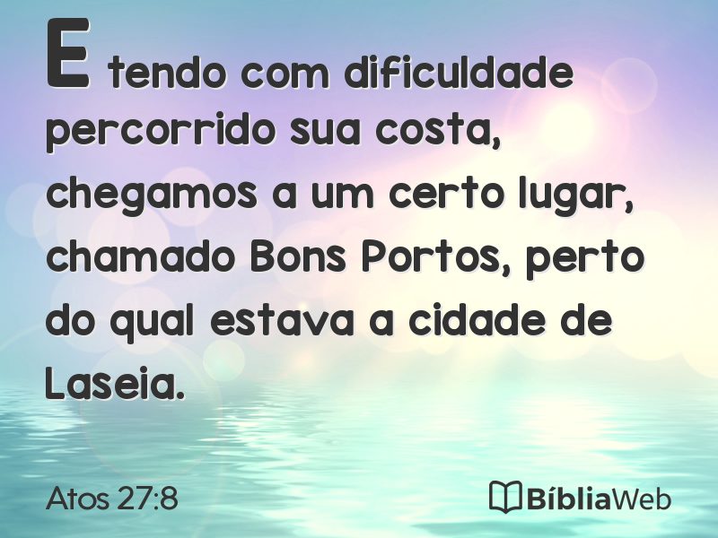 Atos 27:8 em imagem para compartilhar