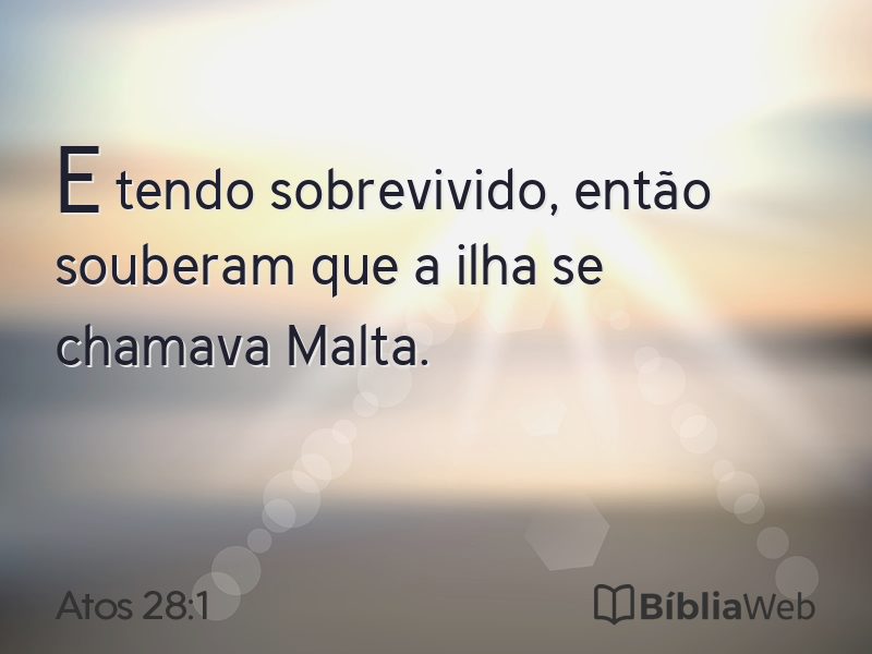 Atos 28:1 em imagem para compartilhar