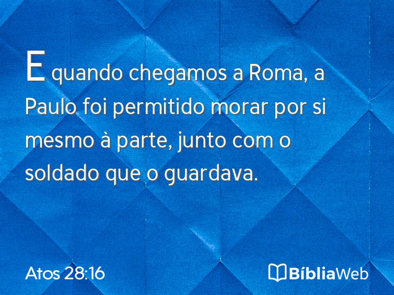 Atos 28:16 em imagem para compartilhar