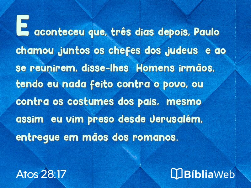 Atos 28:17 em imagem para compartilhar
