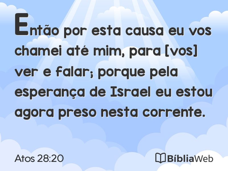 Atos 28:20 em imagem para compartilhar