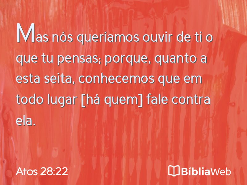 Atos 28:22 em imagem para compartilhar