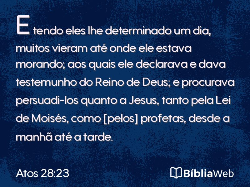 Atos 28:23 em imagem para compartilhar