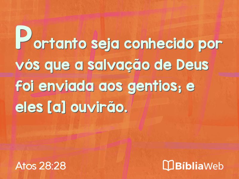 Atos 28:28 em imagem para compartilhar