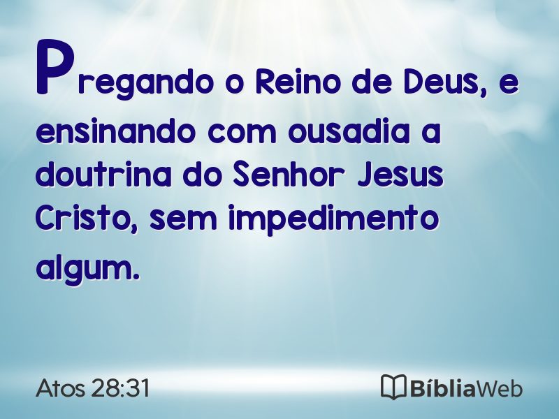 Atos 28:31 em imagem para compartilhar