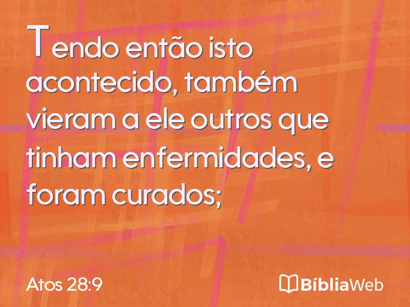 Atos 28:9 em imagem para compartilhar