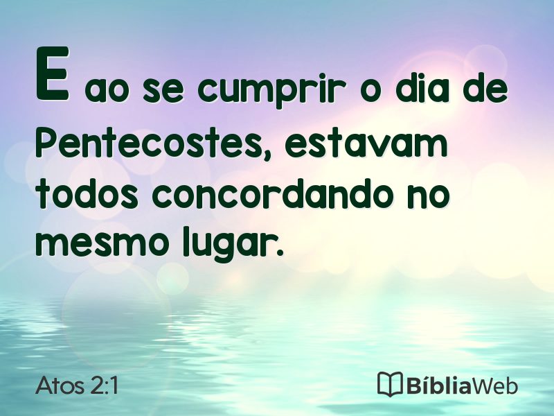 Atos 2:1 em imagem para compartilhar