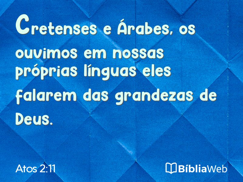 Atos 2:11 em imagem para compartilhar