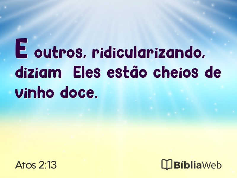 Atos 2:13 em imagem para compartilhar