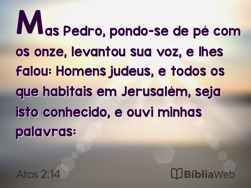Atos 2:14 em imagem para compartilhar