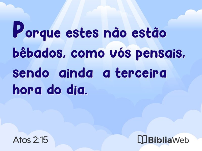 Atos 2:15 em imagem para compartilhar