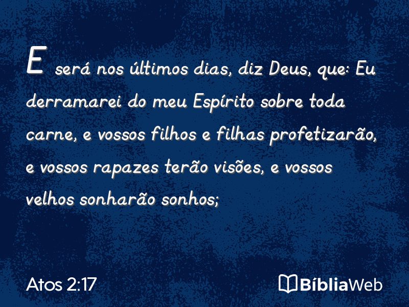 Atos 2:17 em imagem para compartilhar