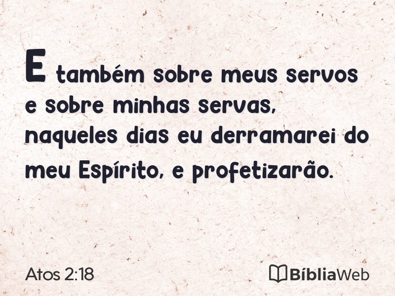 Atos 2:18 em imagem para compartilhar