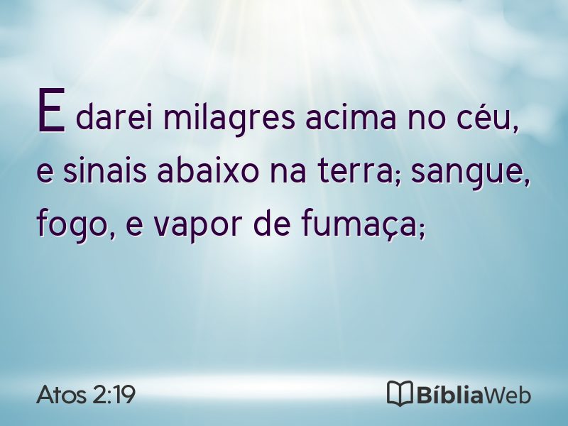Atos 2:19 em imagem para compartilhar
