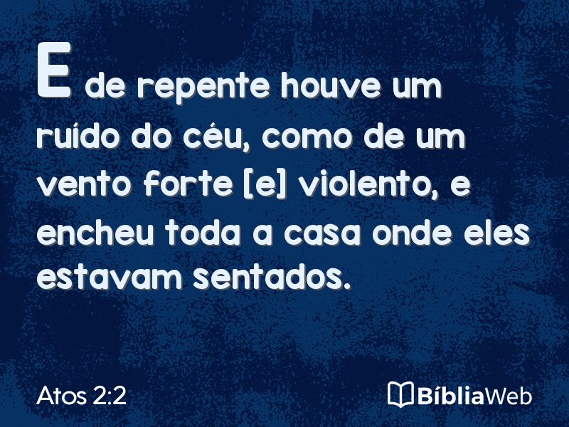 Atos 2:2 em imagem para compartilhar