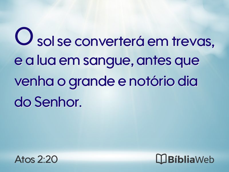 Atos 2:20 em imagem para compartilhar
