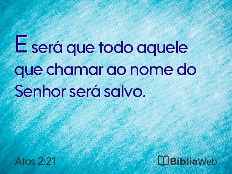 Atos 2:21 em imagem para compartilhar