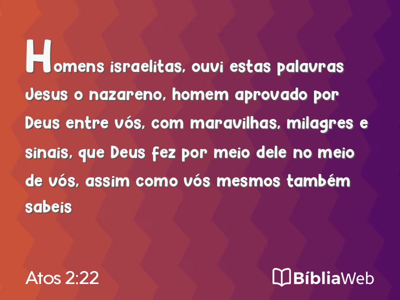 Atos 2:22 em imagem para compartilhar