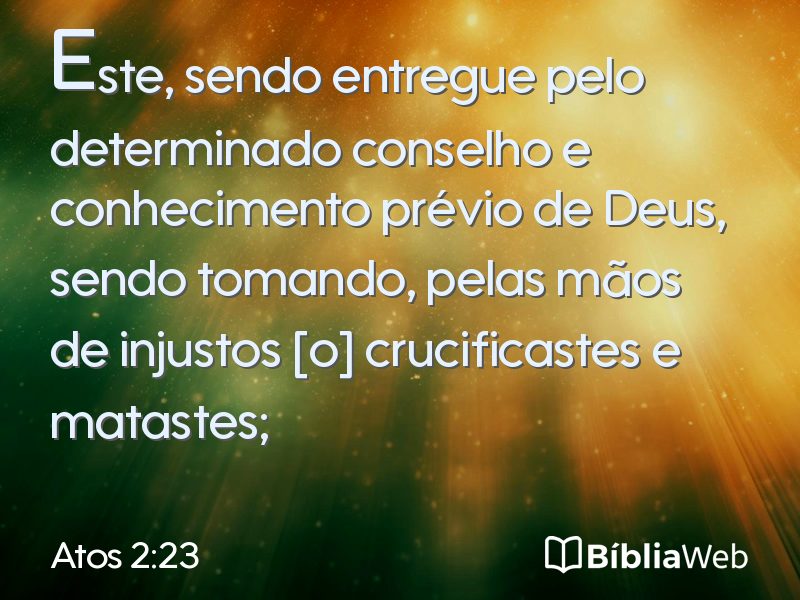 Atos 2:23 em imagem para compartilhar