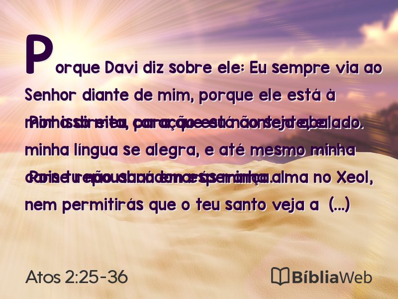 Atos 2:25-36 em imagem para compartilhar
