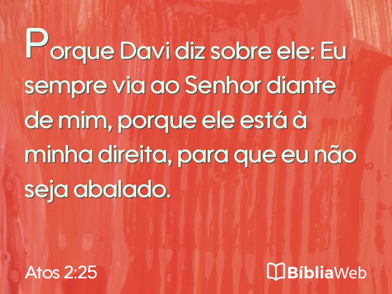 Atos 2:25 em imagem para compartilhar