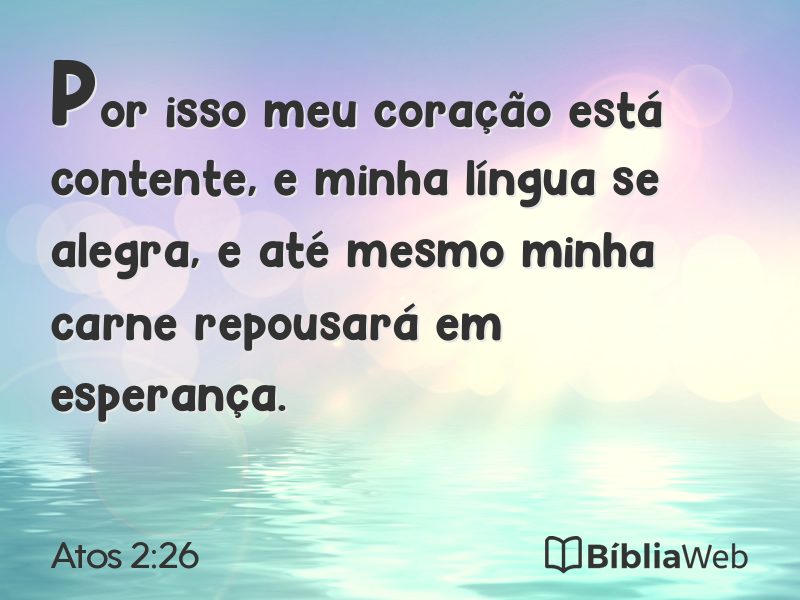 Atos 2:26 em imagem para compartilhar