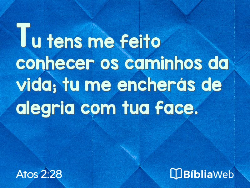 Atos 2:28 em imagem para compartilhar